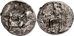 Stater (10,69g), 361-334 V. Chr., Mazaios. Av: Thronender Baaltars Mit Zepter Nach Links. Rev: Löwe... - Non Classés