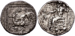 Stater (10,75g), 361-334 V. Chr., Mazaios. Av: Thronender Baaltars Mit Zepter Nach Links. Rev: Löwe... - Non Classés
