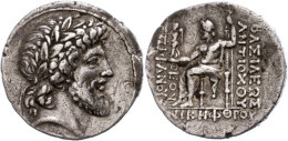 Tetradrachme (16,51g), 168 V. Chr., Antiochos IV. Theos Epiphanes, Antiochia. Av: Zeuskopf Nach Rechts. Rev:... - Non Classés