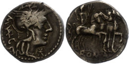 M. Vargunteius, Denar (3,86g), 130 V. Chr., Rom. Av: Romakopf Mit Flügelhelm Nach Rechts, Davor Wertzeichen,... - République (-280 à -27)