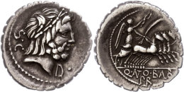 Q. Antonius Balbus, Denar (3,80g), 83/82 V. Chr, Rom. Av: Jupiterkopf Nach Rechts, Dahinter "SC". Rev: Victoria Mit... - République (-280 à -27)