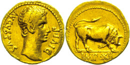 Augustus, 27 V. Chr.-14 N. Chr., Aureus (7,73g), 11-9 V. Chr., Lugdunum. Av: Kopf Nach Rechts, Darum Umschrift.... - Autres & Non Classés