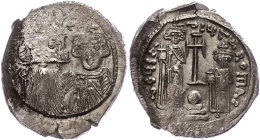 Constans II., 641-668, Hexagramm (6,26g), Konstantinopel. Av: Brustbild Constans II. Und Constantin IV. Von Vorn,... - Byzantines