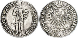 Taler, 1623, Ferdinand II., Prag, Ss.  SsThaler, 1623, Ferdinand II., Prague, Very Fine.  Ss - Autriche