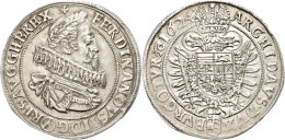 Taler, 1624, Ferdinand II., Dav. 3078, Ss+.  Thaler, 1624, Ferdinand II., Dav. 3078, Very Fine. - Autriche