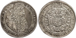 Taler, 1690, Leopold I., K-B Kremnitz, 28,69 G, Huszar 1372, Bearbeitet, Kleine Henkelspur, Ss-vz. ... - Autriche