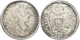 Taler, 1737, Karl VI., Dav. 1055, Berieben, Hsp., Ss.  SsThaler, 1737, Karl VI., Dav. 1055, Rubbed, Hsp., Very... - Autriche