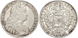 Taler, 1738, Karl III., Kremnitz, Dav. 1062, Vz.  VzThaler, 1738, Karl III., Kremnitz, Dav. 1062, Extremley... - Autriche