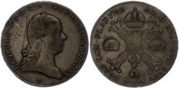 Kronentaler, 1792, Leopold II., Günzburg, J. 95, Kratzer, Ss.  SsCrowns Taler, 1792, Leopold II.,... - Autriche