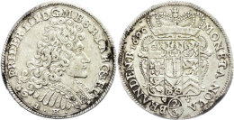 2/3 Taler, 1690, Friedrich III., BH (Minden), Dav. 277, Ss.  Ss2 / 3 Thaler, 1690, Frederic III., BH (Minden),... - Autres & Non Classés