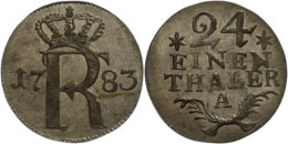 1/24 Taler, 1783, Friedrich II., Vz-st, MDM-Zertifikat  Vz-st1 / 24 Thaler, 1783, Frederic II., Extremly Fine... - Autres & Non Classés