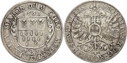 2/3 Taler (Gulden), 1693, Mit Titel Leopolds I., "AVGVS:" Statt "AVGVS" In Umschrift, Vgl. Noss 538/539, Ss. ... - Autres & Non Classés