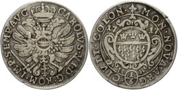 1/6 Taler, 1717, Mit Titel Karls VI., Noss 590, Kl. Schrötlingsfehler, Ss.  S-ss1 / 6 Thaler, 1717, With... - Autres & Non Classés