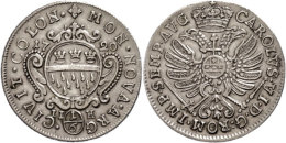 1/6 Taler, 1720, Mit Titel Karls VI., Noss 598c, Ss+.  1 / 6 Thaler, 1720, With Title Karls VI., Noss 598c,... - Autres & Non Classés