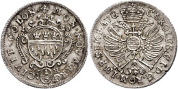 1/6 Taler, 1720, Mit Titel Karls VI., Noss 600a, Schrötlingsfehler Am Rand, Vz.  Vz1 / 6 Thaler, 1720,... - Autres & Non Classés