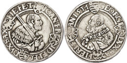 Taler, 1537, Johann Friedrich Und Georg, Buchholz, Schnee 80, Dav. 9722, Ss.  SsThaler, 1537, Johann Frederic... - Autres & Non Classés