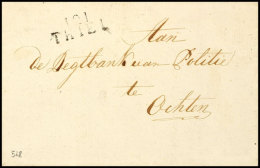 "121 THIEL", L2 Auf Dienstbrief Nach Ochten, 1813  BF121 THIEL, Two-line Cancel On Official Letter To Ochten,... - Autres & Non Classés