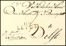 "119 LEYDE" (zweite 1 über Rechtem Drittel Des Y), Klarer L2 Auf Portobrief Nach Delft, 1811  BF119 LEYDE... - Autres & Non Classés