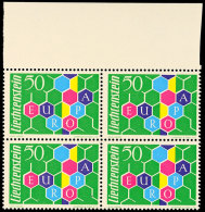 Europa 1960 (Cept-Marke), Postfrischer Viererblock Vom Oberrand, Luxus, Mi. 240,-, Katalog: 408(4x) **Europe... - Autres & Non Classés