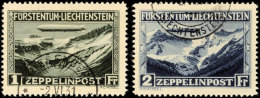 1 Und 2 Fr. Zeppelin Gestempelt, Mi. 380.-, Katalog: 114/15 O1 And 2 Fr. Zeppelin Used, Michel 380., Catalogue:... - Autres & Non Classés