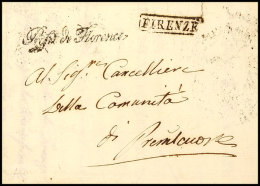 "FIRENZE", Ra1 Mit L1 "Prefet De Florence" Auf Brief, 1808  BFFIRENZE, Boxed Handstamp Of One Line With... - Autres & Non Classés