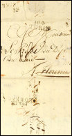 "DEB.112 FLORENCE" L2 Rückseitig Auf Portobrief Von "104 TURIN" Mit Inhalt, 1810  BFDEB. 112 Florence... - Autres & Non Classés