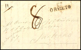 "117 ORVIETO"; Klarer L2 Auf Portobrief Mit Inhalt Nach Sarteano, 1812  BF117 ORVIETO  BF - Autres & Non Classés