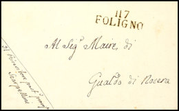 "117 FOLIGNO"; Ideal Klarer L2 Auf Dienstbrief Mit Inhalt Nach Gualdo Di Nocera, 1811  BF117 FOLIGNO  BF - Autres & Non Classés