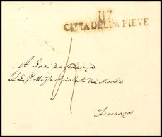 "117 CITTA DELLA PIEVE", L2 Auf Portobrief Mit Inhalt Nach Florenz, 1812  BF117 CITTA DELLA PIEVE, Two-line... - Autres & Non Classés