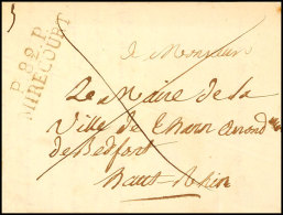 "P.82.P. MIRECOURT" L2 Klar Auf Frankobrief Mit Inhalt Nach Thann, 1827  BFP. 82. P. MIRECOURT Two-line Cancel... - Autres & Non Classés