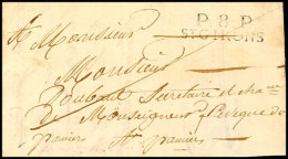 "P.8.P. ST.GIRONS", L2 Klar Auf Frankobrief Mit Inhalt Nach Pamiers, 1826  BFP. 8. P. ST. GIRONS, Two-line... - Autres & Non Classés