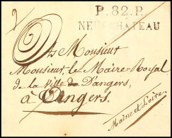 "P.82.P. NEUFCHATEAU" L2 Klar Auf Frankobrief Mit Inhalt Nach Angers,1824  BFP. 82. P. NEUFCHATEAU Two-line... - Autres & Non Classés