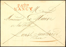 "P.52.P. NANCY", Roter L2 Klar Auf Frankobrief Mit Inhalt Nach Lans-le-Saulnier, 1821  BFP. 52. P. Nancy, Red... - Autres & Non Classés