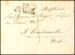 "53 VERDUN SUR-MEUSE", L3 Klar Auf Portobrief Mit Inhalt Nach Haudainville, 1818  BF53 VERDUN SUR-MEUSE,... - Autres & Non Classés