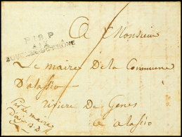 "P.12.P. AIX BOUCHE-DR-RHONE", L3 Auf Frankobrief Mit Inhalt Nach Alassio, 1806  BFP. 12. P. AIX BOUCHE DR... - Autres & Non Classés