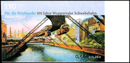 56 Cent "Wuppertaler Schwebebahn", Abart "ungezähnt", Tadellos Postfrisch, Fotoattest-Kopie Schlegel BPP... - Autres & Non Classés