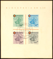 Blockausgabe "Rotes Kreuz",, Type I/III, Im Vollen Format Auf Briefstück, Sauber Gestempelt "(22 B) KOBLENZ 1... - Autres & Non Classés