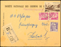 1952, R-Brief Der Eisenbahnverwaltung "Gare Du Kehl" Mit Frz. Frankatur Und Stempel "STRASBOURG PONT DE KEHL 8.1.... - Autres & Non Classés