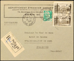 Post Nach Kehl: 1949, Frankierter R-Brief Aus PARIS 15.12.49 An Den Chef De Gare In Strasbourg-Pont De Kehl Mit... - Autres & Non Classés