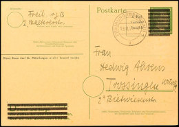 6 Pfg. Auf 5 Pfg. Hitler-GSK Mit Aufdrucktype I, Bedarfsgebraucht Aus FREIBURG 19.10.45 Mit Viel Text Nach... - Autres & Non Classés