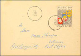 1946, Schongau-Lagerpostmarke "Baltic DP Exposition" Mit Komplett Aptiertem Tagesstempel Vom 15.JUN.46, Adressiert... - Autres & Non Classés