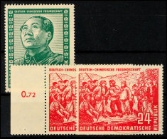 12 Pf Und 2 Mal 24 Pf. Deutsch-chinesische Freundschaft Tadellos Postfrisch, Mi. 350.-, Katalog: 286, 287(2)... - Autres & Non Classés