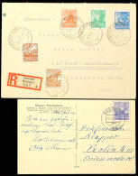 3 Pf.-5 Pf., 8 Pf. Und 10 Pf. Abschied A. Gelaufenem Unterfrankiertem R.-Brief Nach Berlin (rs. Ank.-Stpl.) Und 6... - Autres & Non Classés