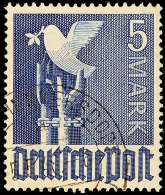 5 Mark Taube Dkl.lilaultramarin, Gestempelt, Gepr. Schlegel BPP, Mi. 100,-, Katalog: 962a O5 Mark Dove Dark... - Autres & Non Classés