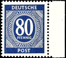 80 Pfg Ziffern, D-Farbe, Tadellos Postfrisch, Fotobefund Bernhöft, Mi. 1.600.- - Seltene Marke!... - Autres & Non Classés