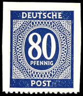 80 Pfg Ziffern, Nur Unten Gezähnt, Tadellos Postfrisch, Gepr. Schlegel BPP, Mi. 1.000.- (alter Ausruf 280),... - Autres & Non Classés