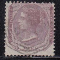 Error, (EIGHT Perforated Shifted), EFO Variety, Eight Pies , British East India 1860, QV Used, No Watermark - 1854 Compagnia Inglese Delle Indie