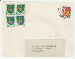 Fort De France Aérogare 1966 - Cachet Hexagonal  - Martinique - Lettre Brief Cover - Lettres & Documents