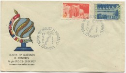 TURKEY,TURQUIE,TURKEI, WORLD MEDICAL ASSOCIATION X CONGRESS 1957 FIRST DAY COVER - Lettres & Documents