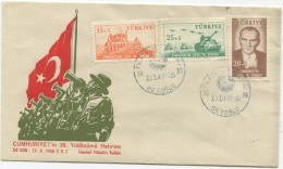 TURKEY,TURQUIE,TURKEI, 35th Anniversary Of The REPUBLIC 1959 FIRST DAY COVER - Cartas & Documentos